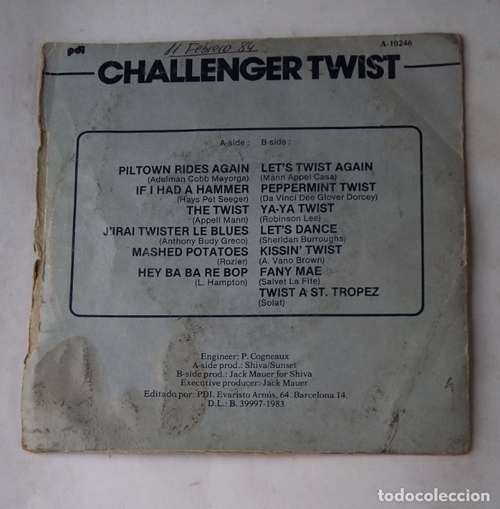 Discos de vinilo: CHALLENGER TWIST. CONTRIBUTIONS. single. TDKDS17 - Foto 2