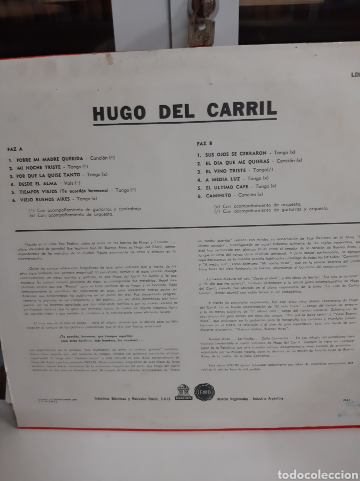 Discos de vinilo: Hugo del Carril Odeon Argentina - Foto 4