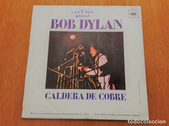 Discos de vinilo: BOB DYLAN - WIGWAM 1970 SINGLE ORIGINAL ESPA&Ntilde;OL - Foto 2
