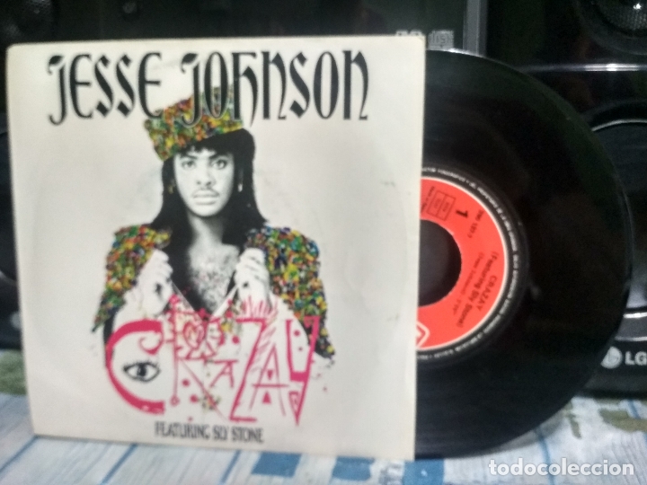 Discos de vinilo: JESSE JOHNSON  CRAZAY  SINGLE SPAIN 1986 PDELUXE - Foto 1