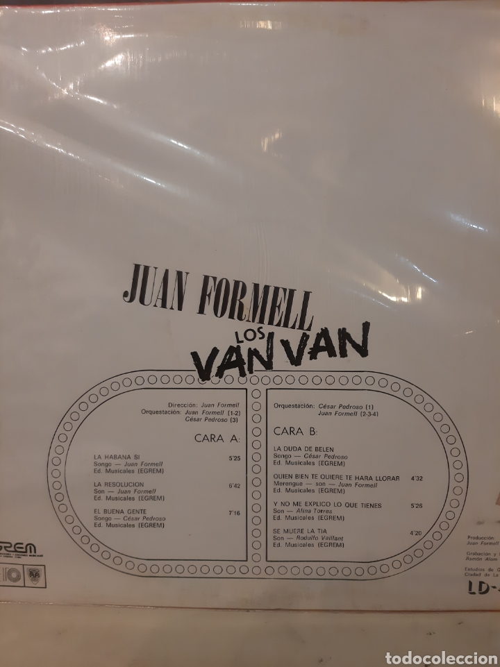 Discos de vinilo: Juan Firmell los Van Van Cuba - Foto 2