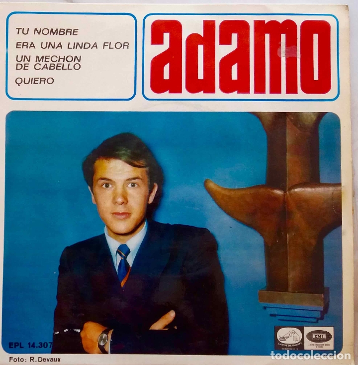 Discos de vinilo: ADAMO. TU NOMBRE. EP ESPA&Ntilde;A. - Foto 1