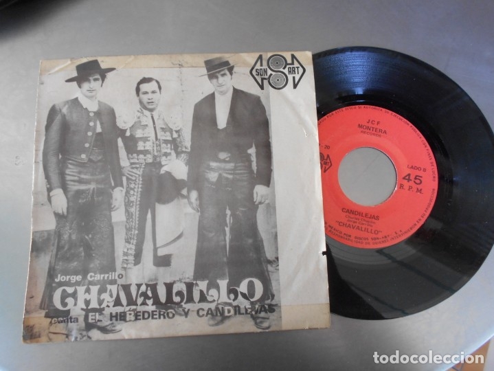 Discos de vinilo: JORGE CARRILLO CHAVALILLO-SINGLE EL HEREDERO - Foto 1