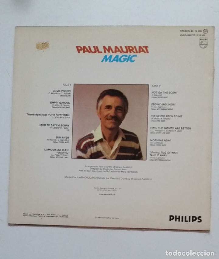 Discos de vinilo: PAUL MAURIAT. MAGIC. LP. TDKLP4 - Foto 2