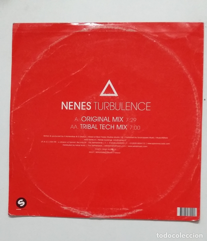 Discos de vinilo: NENES. TURBULENCE. MAXI SINGLE. TDKDA70 - Foto 2