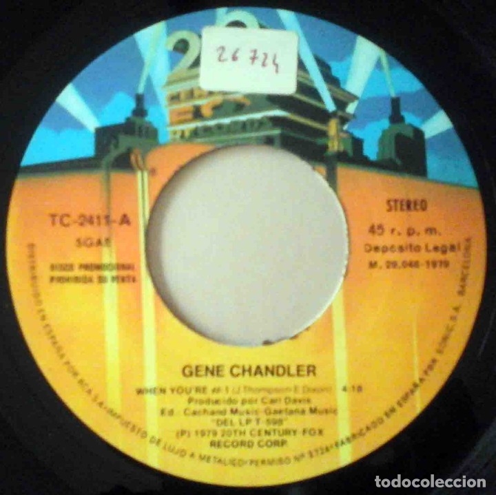 Discos de vinilo: Gene Chandler - When Youre / Ill Remember You - Foto 2