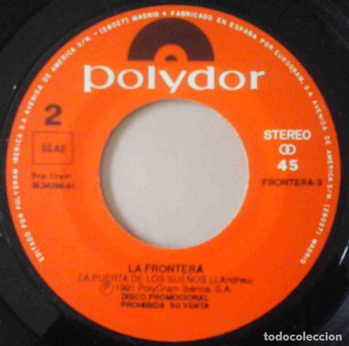 Discos de vinilo: La frontera - La puerta de los sue&ntilde;os - Polydor 1991 - Foto 4