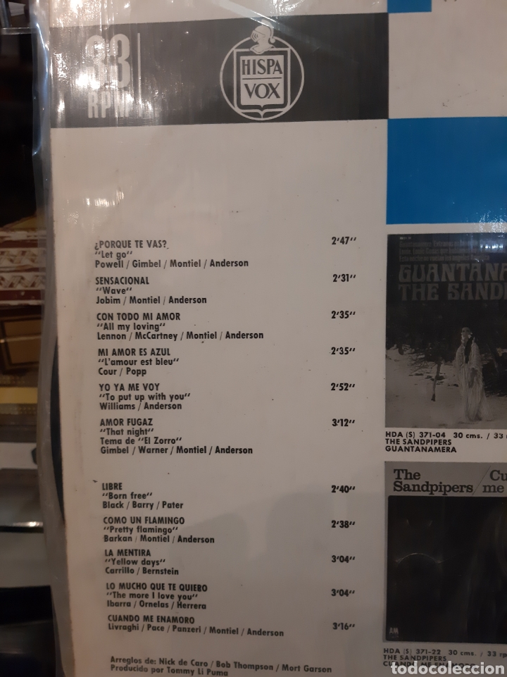 Discos de vinilo: The Sandoipers Todo Espa&ntilde;ol Am - Foto 2