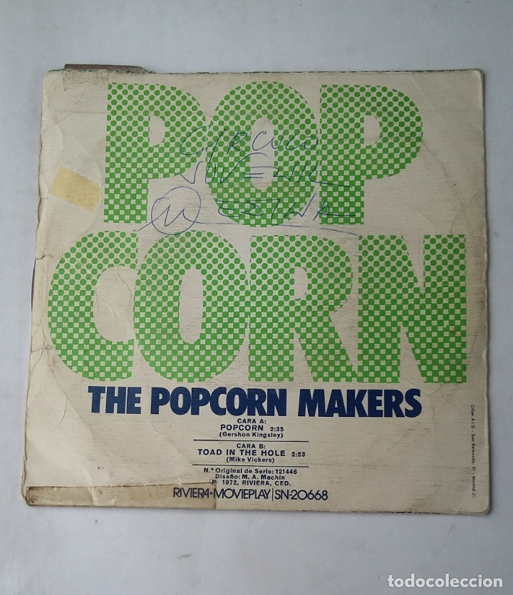 Discos de vinilo: POP CORN.- THE POPCORN MAKERS. single. TDKDS17 - Foto 2