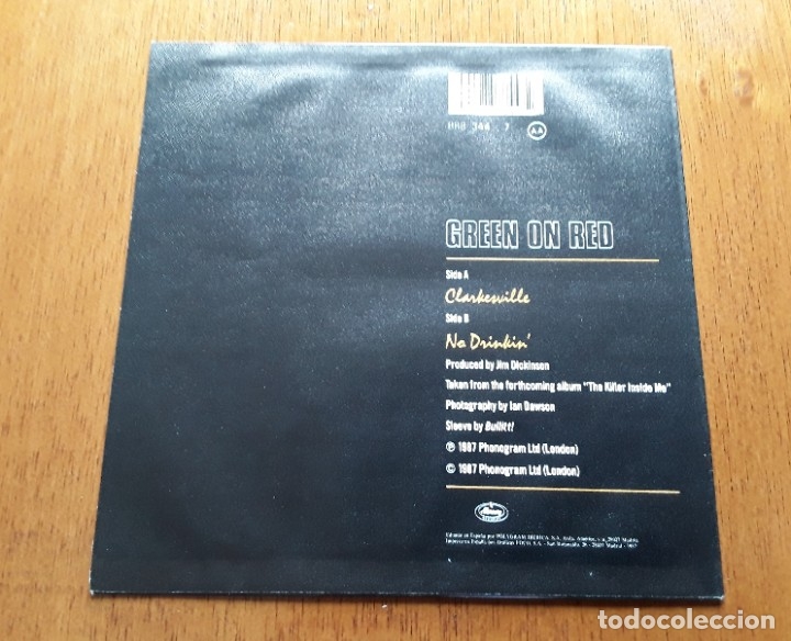 Discos de vinilo: GREEN ON RED - CLARKESVILLE 1987 ORIGINAL SINGLE - Foto 2