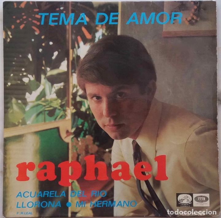 Discos de vinilo: RAPHAEL. TEMA DE AMOR, ACUARELA DEL R&Iacute;O. EP ESPA&Ntilde;A - Foto 1