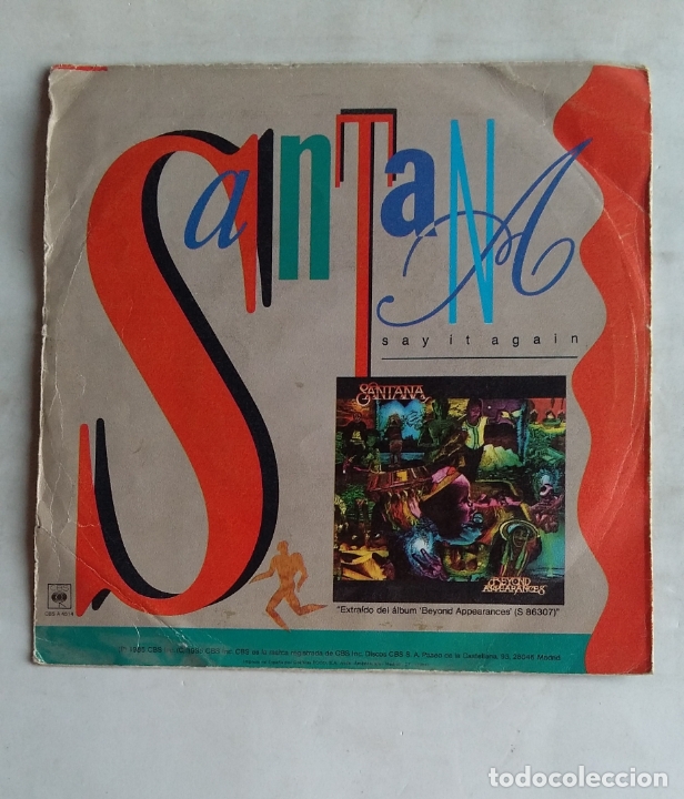 Discos de vinilo: Santana - Say It Again - Single. tdkds18 - Foto 2