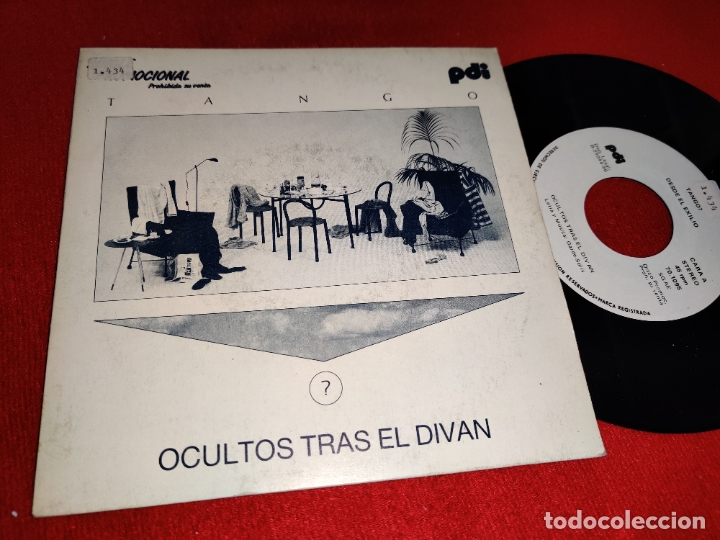 Vinyl-Schallplatten: TANGO OCULTOS TRAS EL DIVAN/EL SENTIDO DEL PELIGRO 7'' SINGLE 1986 PDI PROMO