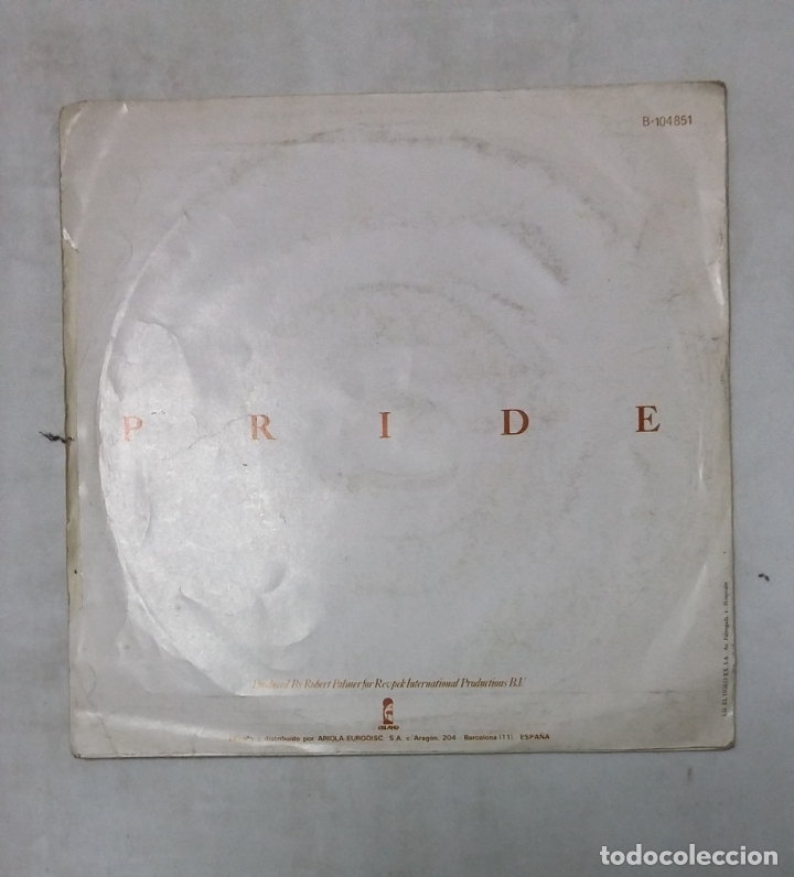 Discos de vinilo: ROBERT PALMER - PRIDE. single. TDKDS19 - Foto 2