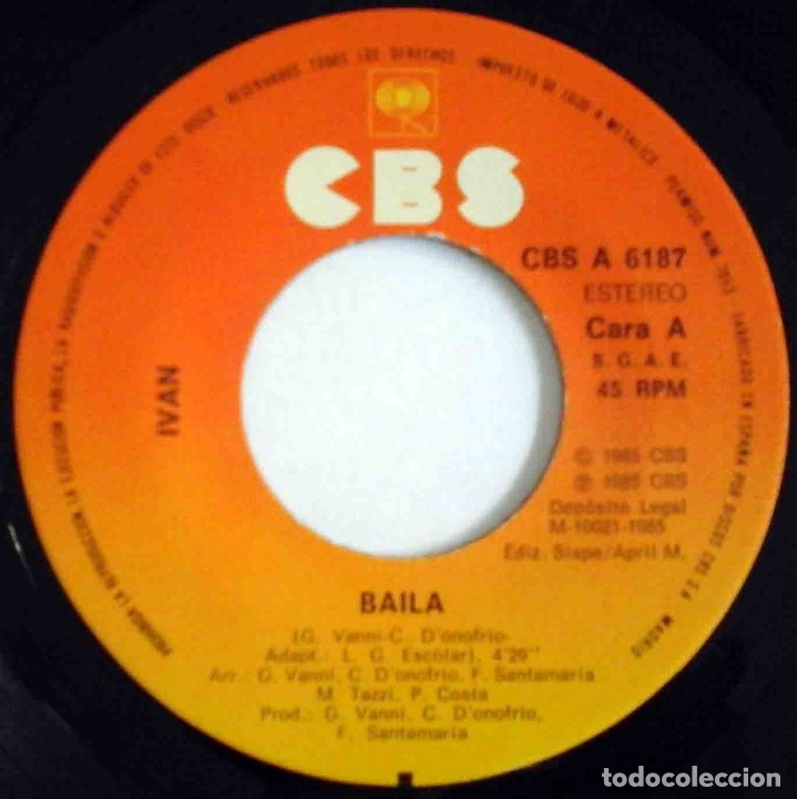 Discos de vinilo: Ivan - Baila / Mujer de hielo - Foto 3