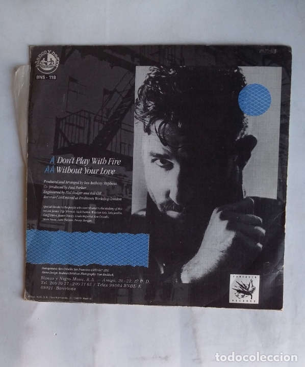 Discos de vinilo: PAUL PARKER - DONT PLAY WITH FIRE - SINGLE. TDKDS19 - Foto 2