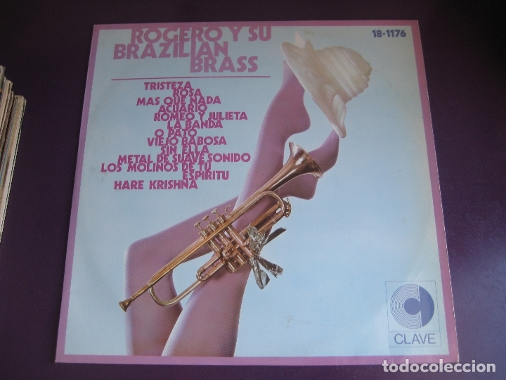 Disques de vinyle: Rogero Y Su Brazilian Brass LP HISPAVOX 1970 - LIGERAS SE&Ntilde;ALES DE USO - BRASIL EASY LISTENING COVERS