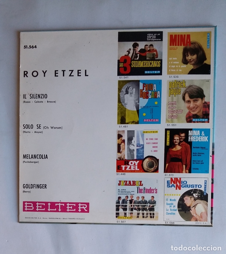 Discos de vinilo: Roy Etzel - Il silenzio. TDKDS19 - Foto 2