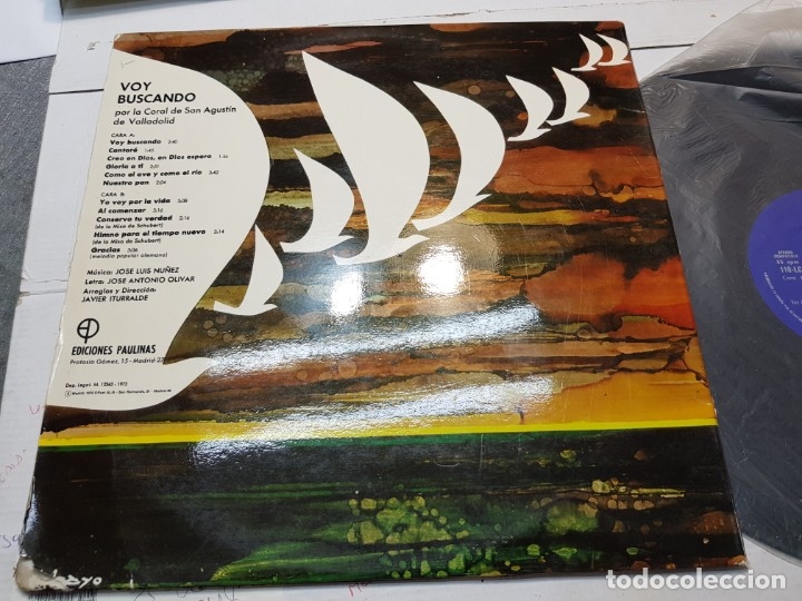Discos de vinilo: LP-VOY BUSCANDO-ediciones Paulinas 1973 - Foto 3