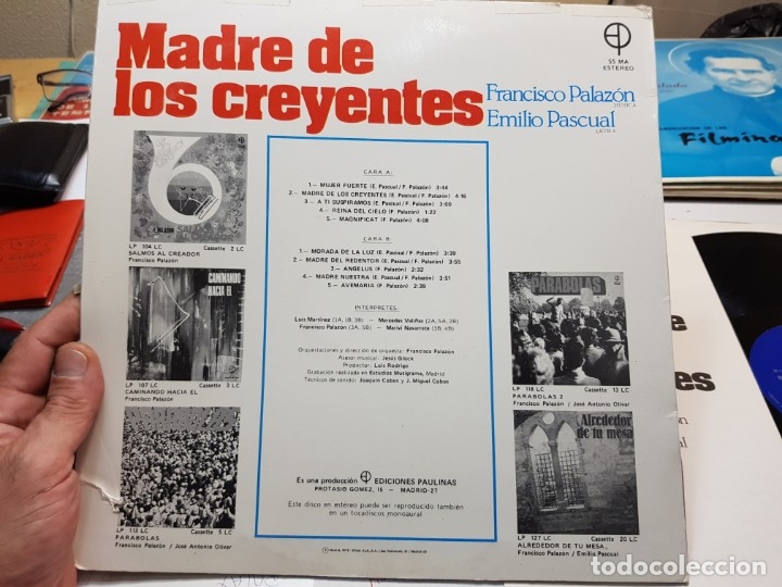Discos de vinilo: LP -MADRE DE LOS CREYENTES-ediciones Paulinas 1979 - Foto 3