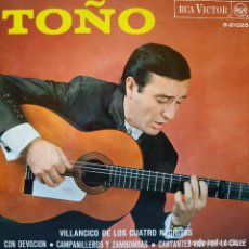 Discos de vinilo: TOÑO - RARO EP RCA VICTOR DE 1967 - GUITARRISTAS: PEPE HARO Y FERNANDO CARRANZA EX