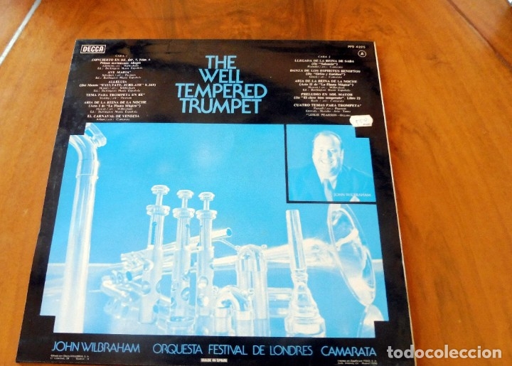 Discos de vinilo: LP - DECCA 1976 - THE WELL TEMPERED TRUMPET - ORQUESTA FESTIVAL DE LONDRES - Foto 2 - 177773512