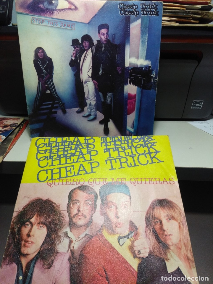 Disques de vinyle: 2 CHEAP TRICK : I WANT YOU TO WANT ME + STOP THIS GAME