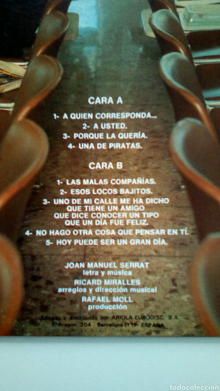 Discos de vinilo: Serrat - En transito, Ariola, 1981. Spain. - Foto 3