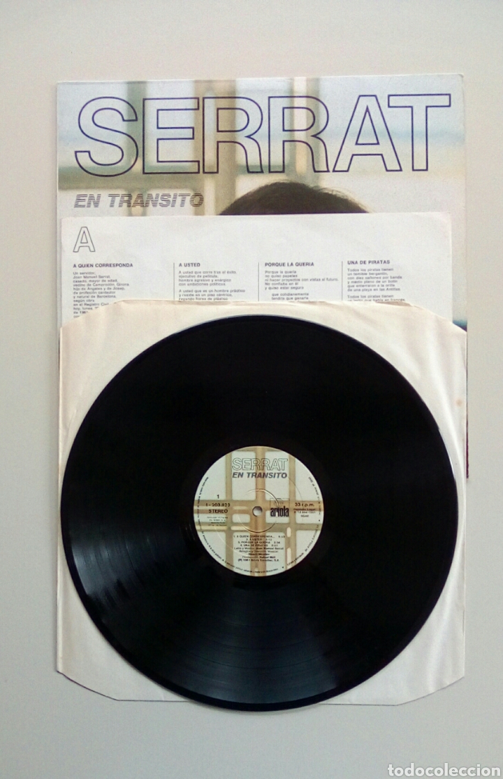 Discos de vinilo: Serrat - En transito, Ariola, 1981. Spain. - Foto 4