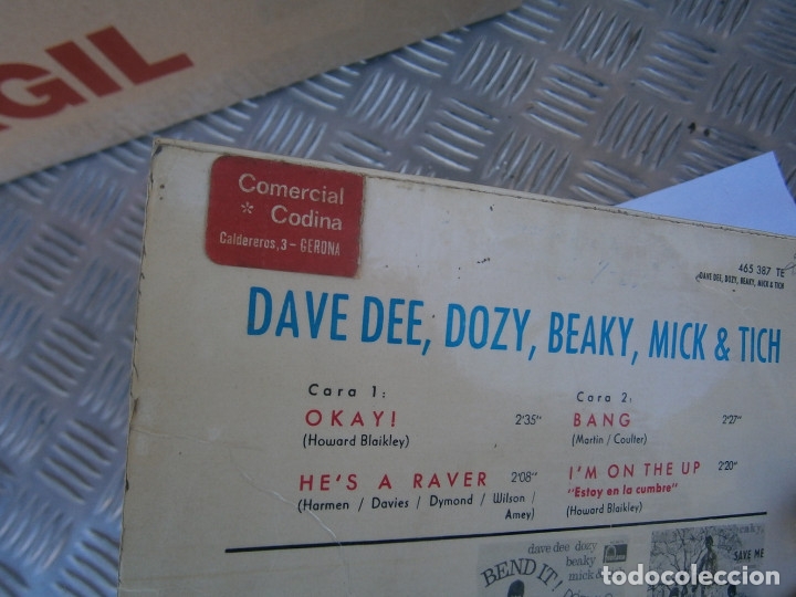 Discos de vinilo: DAVE DEE&iexcl;&iexcl;&iexcl;&iexcl;&iexcl;&iexcl;&iexcl;.DIFICIL DE ENCONSEGUIR&iexcl;&iexcl; - Foto 3
