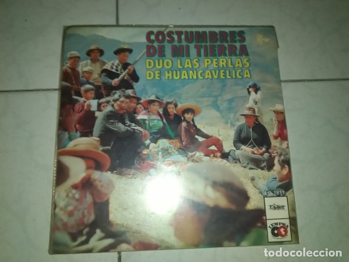 Vinyl records: DUO LAS PERLAS DE HUANCAVELICA - COSTUMBRES DE LA TIERRA LP PERU IEMPSA