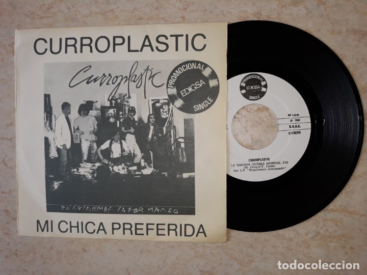 Discos de vinilo: Curroplastic.Mi chica preferida.Promocional Edigsa. - Foto 1