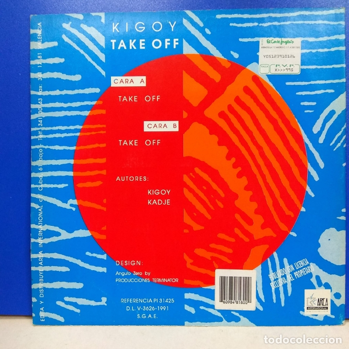 Discos de vinilo: MAXI SINGLE DISCO VINILO KIGOY TAKE OFF - Foto 2