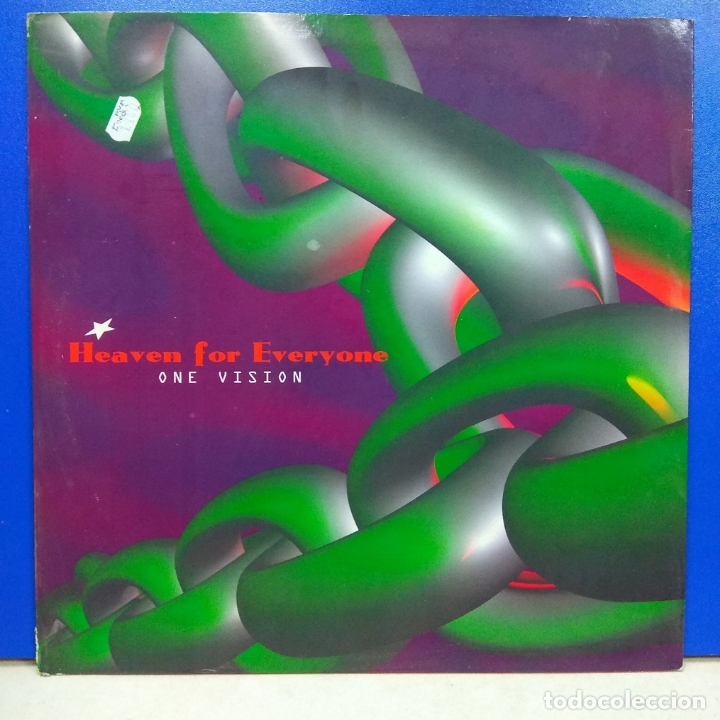 Discos de vinilo: MAXI SINGLE DISCO VINILO ONE VISION HEAVEN FOR EVERYONE - Foto 1