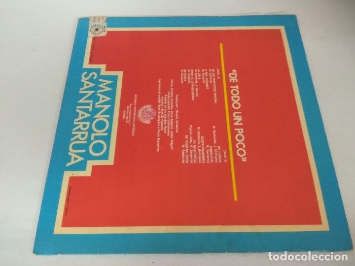 Discos de vinilo: VINILO/MANOLO SANTARRUA/DE TODO UN POCO. - Foto 2