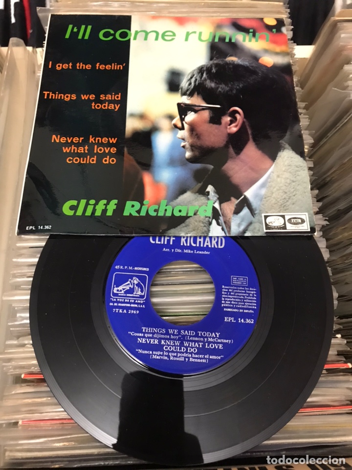 Discos de vinilo: CLIFF RICHARD / ILL COME RUNNIN + 3 (EP 1967) - Foto 1