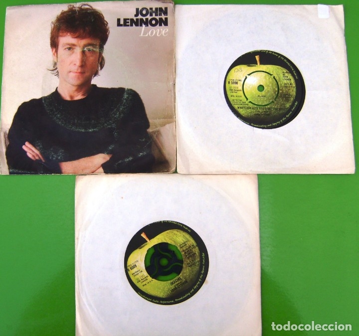 Discos de vinilo: Lote de 3 singles de John Lennon - Foto 1