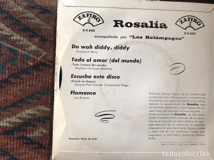 Discos de vinilo: Rosal&iacute;a. Escuche este disco - Foto 2