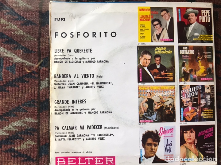 Discos de vinilo: Fosforito. Grande inter&eacute;s - Foto 2