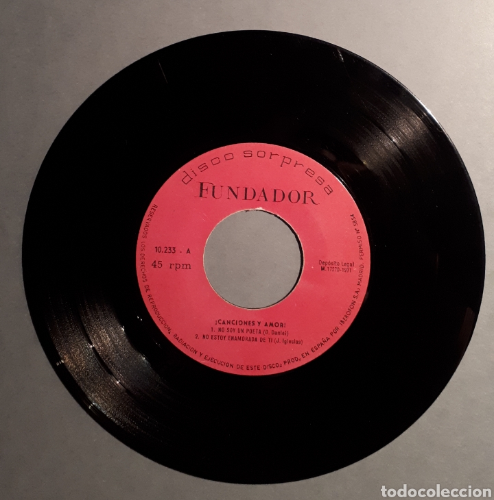 Discos de vinilo: Disco Fundador 1971 Canciones de amor - Foto 3