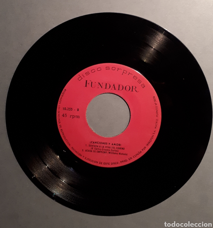 Discos de vinilo: Disco Fundador 1971 Canciones de amor - Foto 4