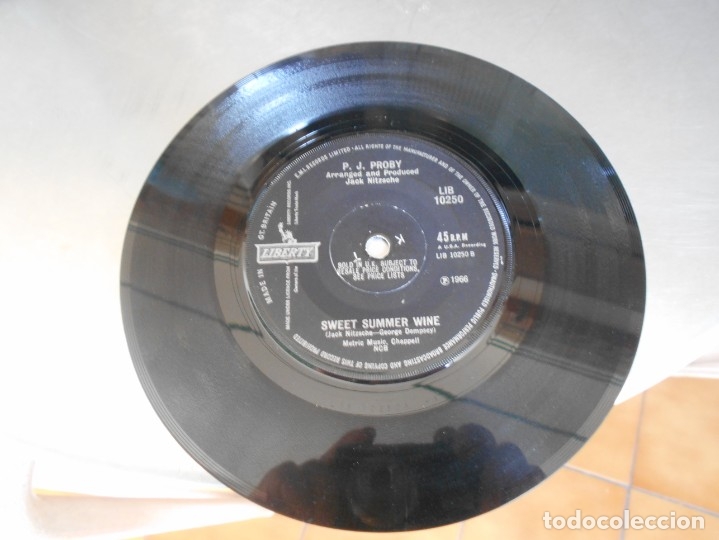 Discos de vinilo: P J PROBY-SINGLE I CANT MAKE IT ALONE-ENGLAND 1966 - Foto 1