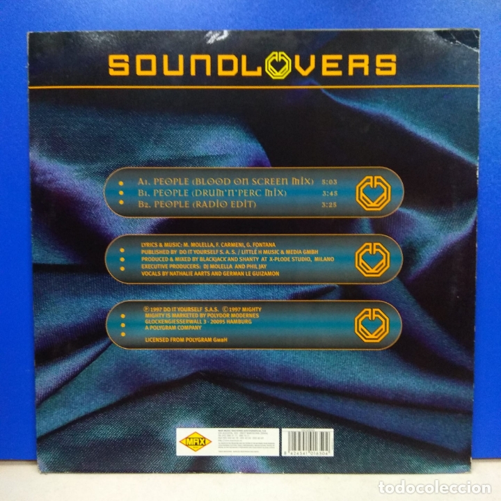 Discos de vinilo: MAXI SINGLE DISCO VINILO SOUNDLOVERS PEOPLE - Foto 2