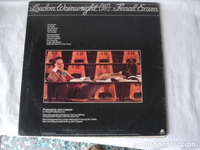 Discos de vinilo: Loudon Wainwright (Ⅲ)    Final Exam - Foto 2