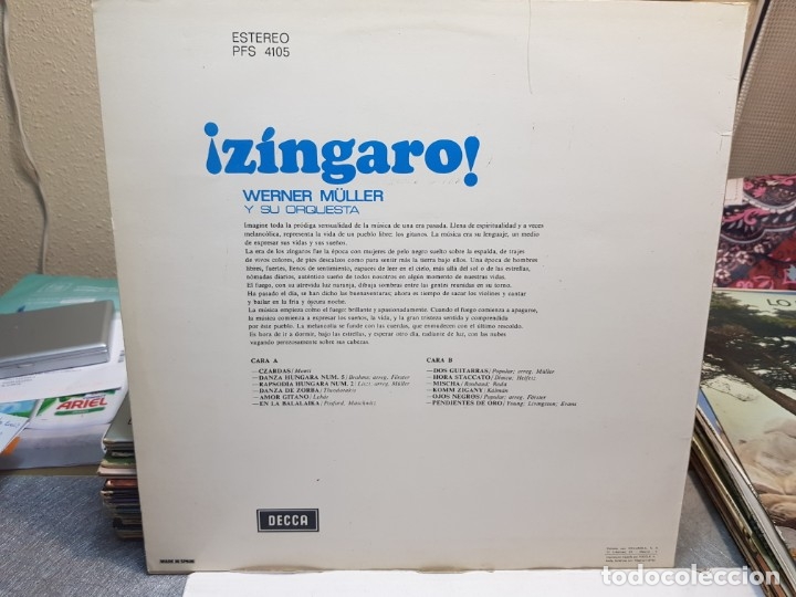 Discos de vinilo: LP-ZINGARO- WERNER M&Uuml;LLER en funda original a&ntilde;o 1970 - Foto 2