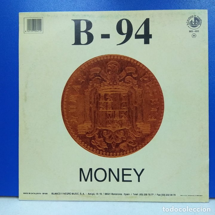 Discos de vinilo: MAXI SINGLE DISCO VINILO B 94 MONEY - Foto 2