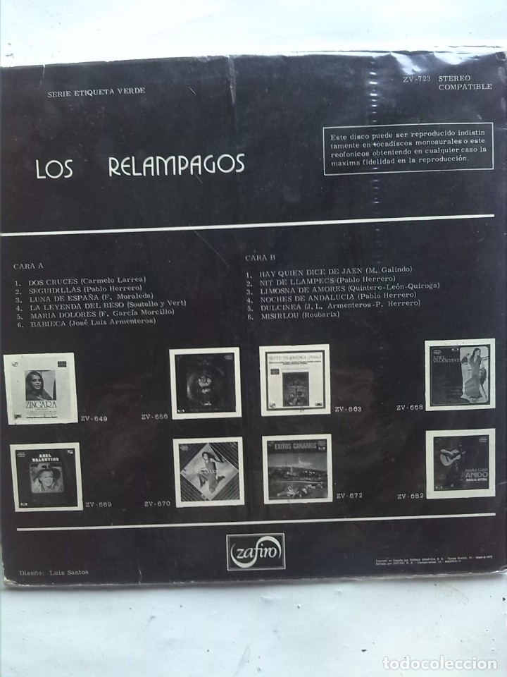 Discos de vinilo: LOS RELAMPAGOS - LOS RELAMPAGOS - Foto 2