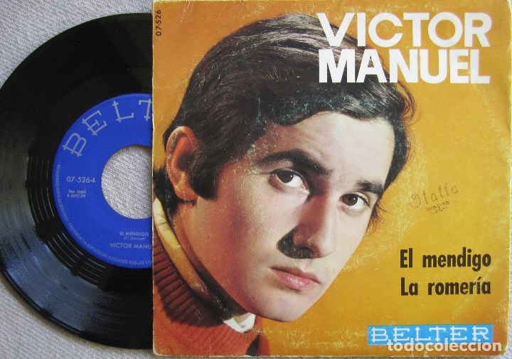 Discos de vinilo: VICTOR MANUEL: EL MENDIGO / LA ROMER&Iacute;A - Foto 2