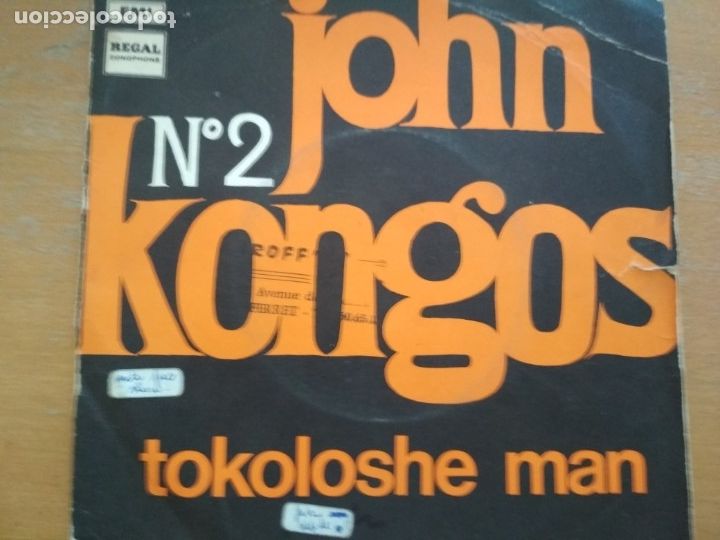 Discos de vinilo: JOHN KONGOS TOKOLOSHE MAN SINGLE - Foto 1