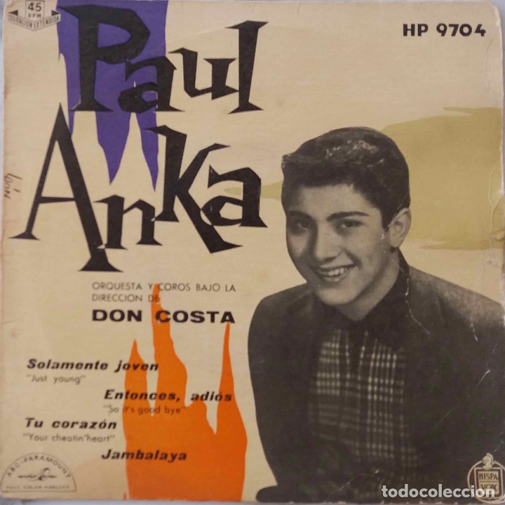 Discos de vinilo: PAUL ANKA, SOLAMENTE JOVEN. EP ESPA&Ntilde;A - Foto 1